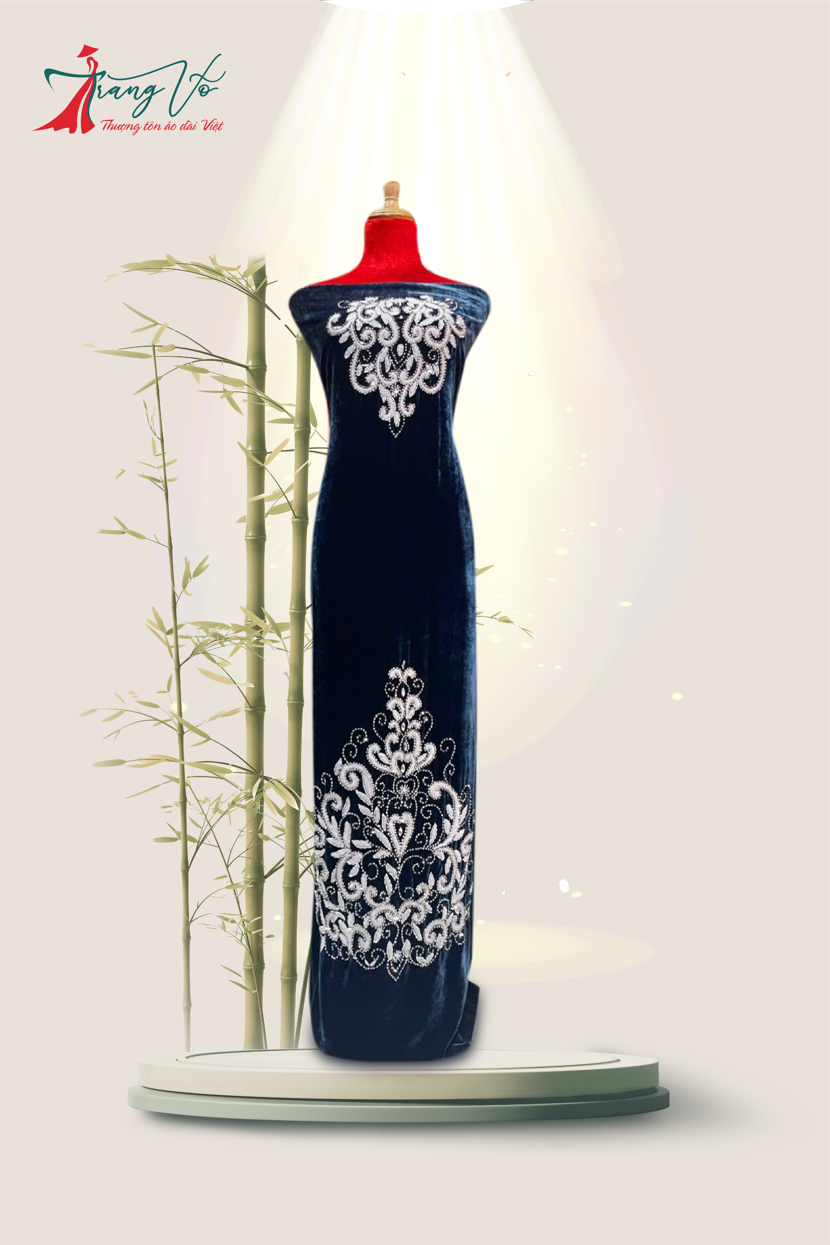 NHUNG TUYẾT THÊU KẾT PHA LÊ HOA LẬP THỂ ĐA SẮC #02112412